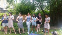 English PGCE students in Goldsmiths allotment, June 21st 2017